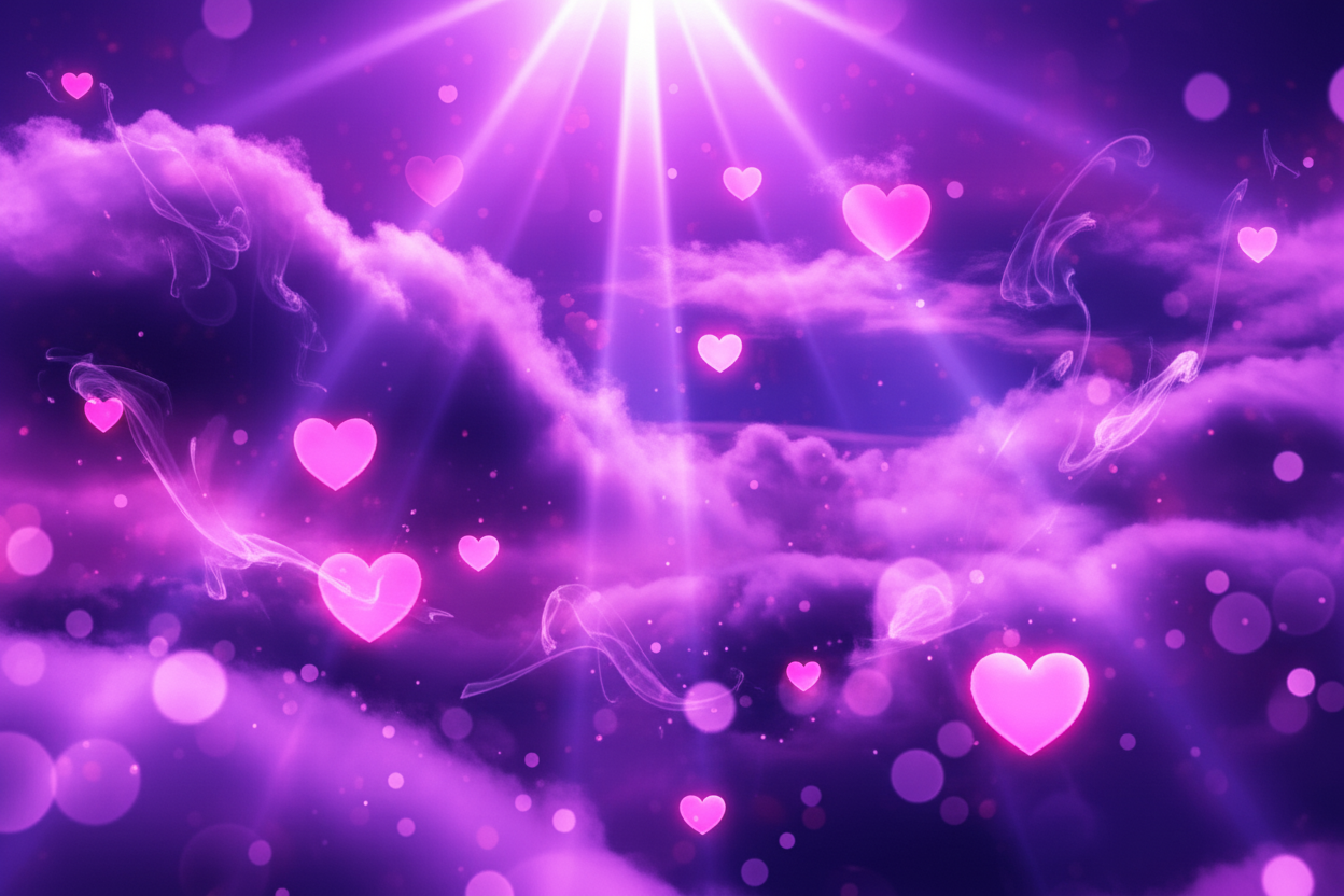 Ethereal spiritual background with matching colors